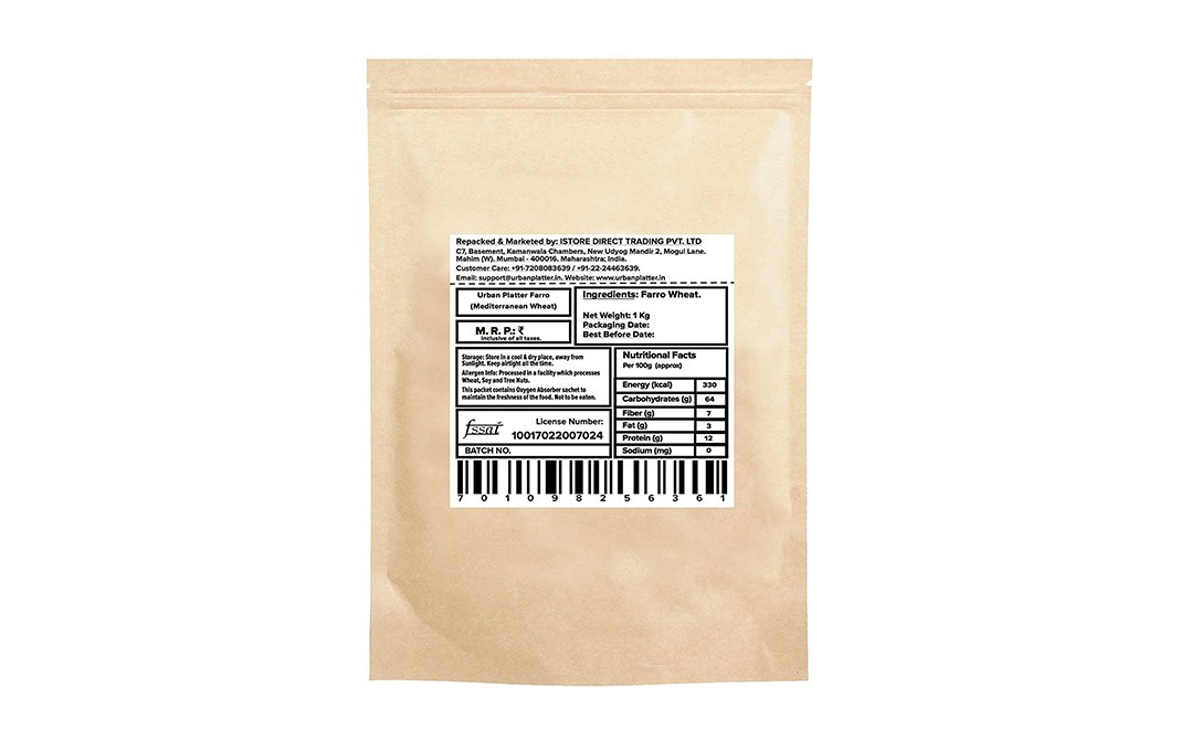 Urban Platter Farro Wheat    Pack  1 kilogram